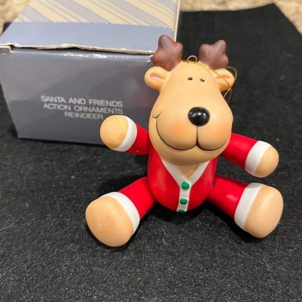 Avon Reindeer Santa and Friends Action Ornament Collection - Picture 3 of 8